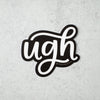 UGH: it's a mood. Hand-lettered weatherproof vinyl sticker is perfect for your car, laptop, water bottle, or almost anywhere else. By Em Dash Paper Co.